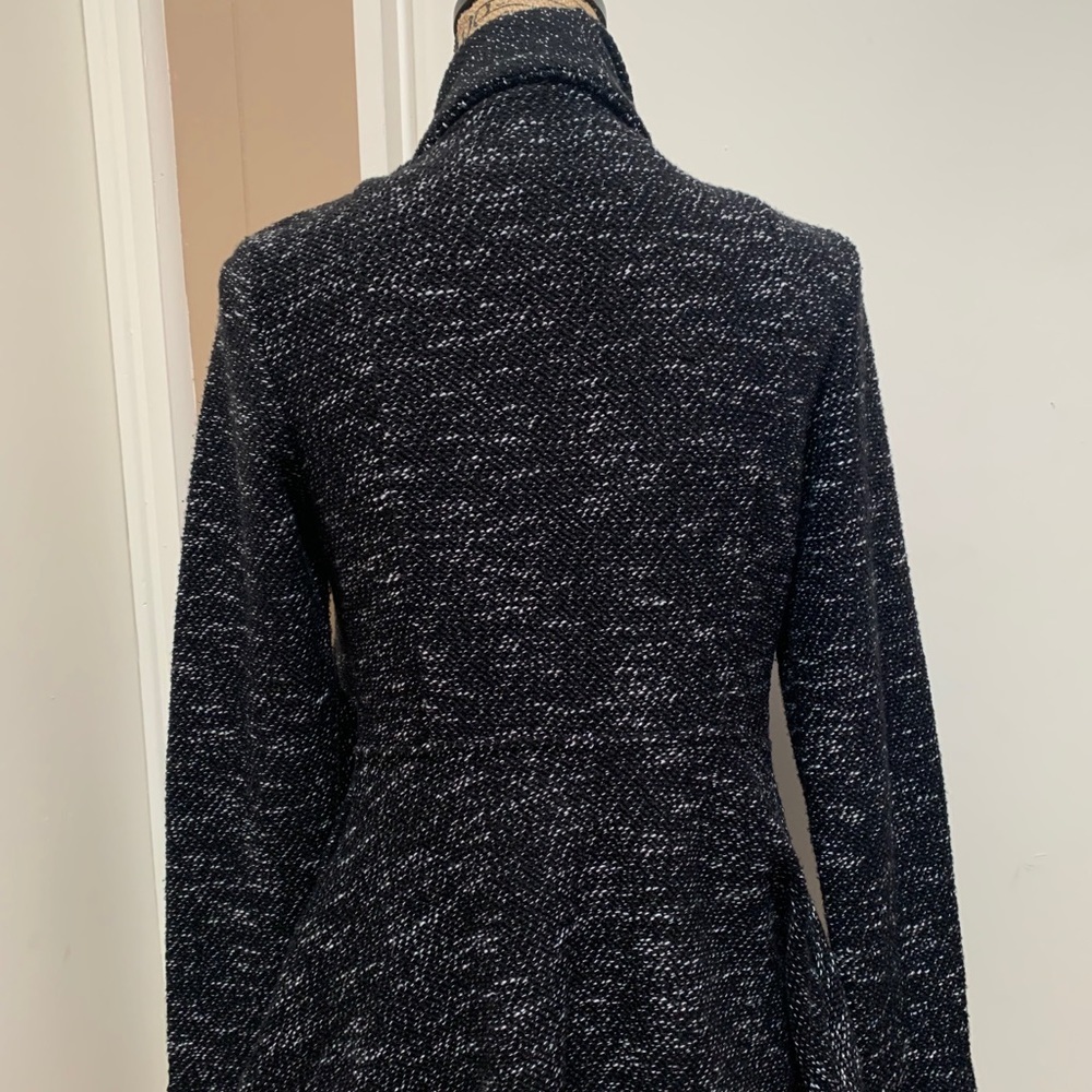 BNCI by BLANC NOIR Black White Sweater Cardigan M - Picture 5 of 9